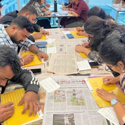 Volunteers working together